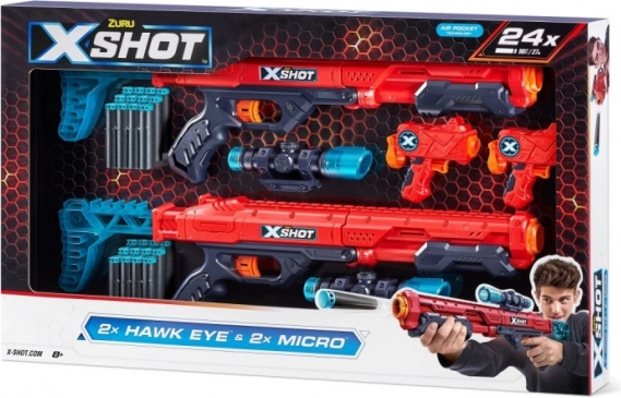 Set blastera X-Shot Excel Hawk Eye i Micro