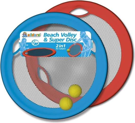 Super bacački disk 50 cm – set 2 kom sa mrežicom i lopticama