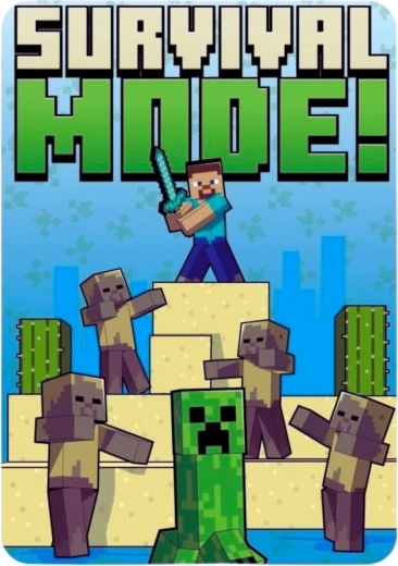 Flis deka Minecraft 100 × 140 cm - 1 komad