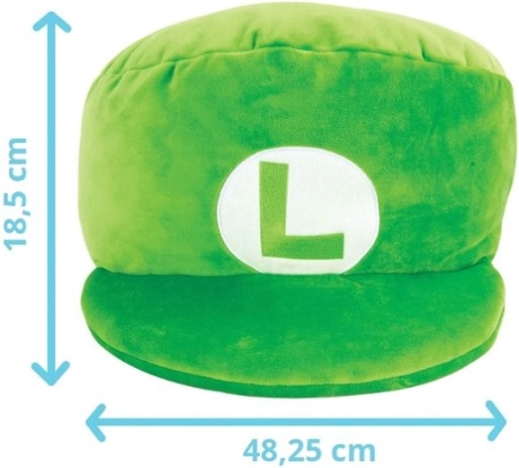 TOMY Nintendo Super Mario plišana kapa Luigi