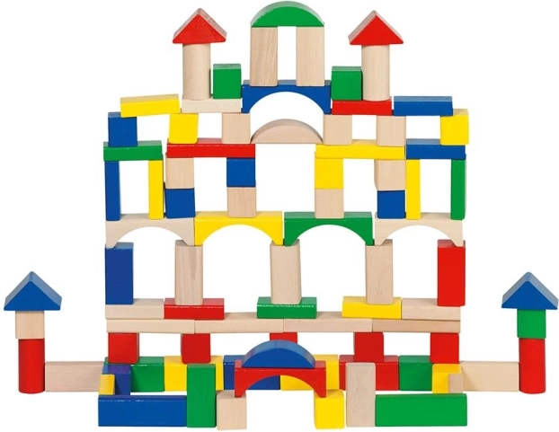 Drvene kocke u kantici 100 kom