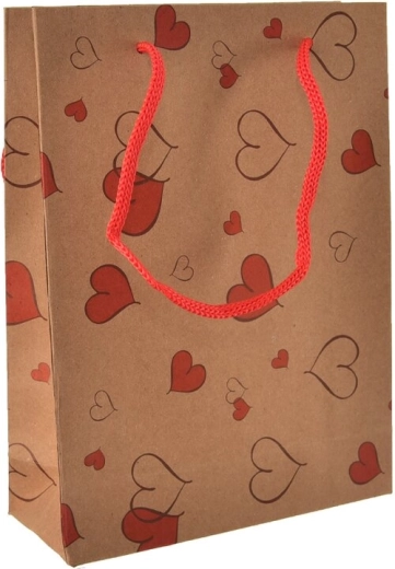 Poklon vrećica s motivom srca 15 × 6 × 20 cm