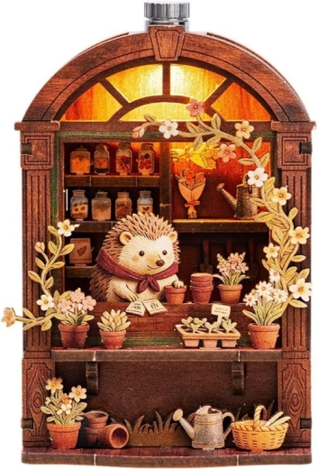 2Kids Toys 3D drvena slagalica magnet Ježeva cvjećarnica