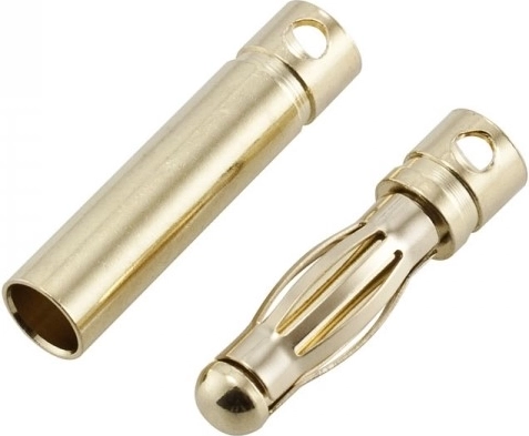Pozlaćeni banana konektori 4 mm (dugi) - 1 komad