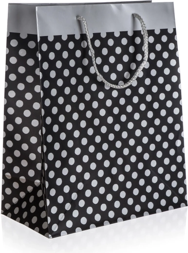 Poklon-vrećica XXL sa srebrnim točkicama 33 × 45 × 10 cm