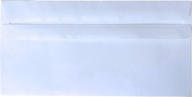 Omotnica DL samoljepljiva bez prozorčića, bijele papirnate omotnice 110 × 220 mm (50 kom)