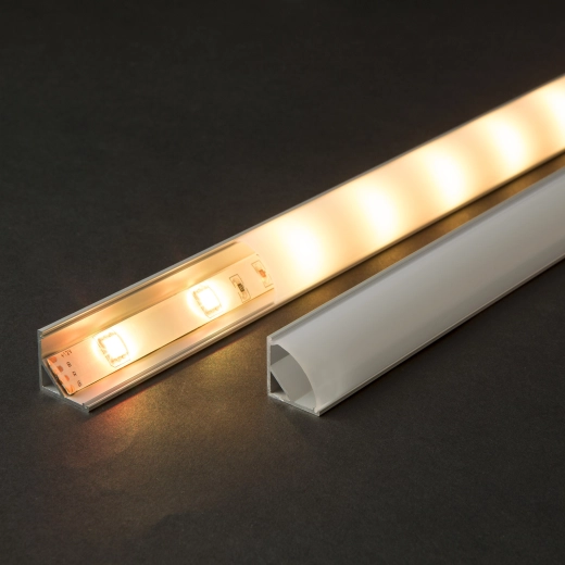 Opal cover for aluminum LED profile 1 m