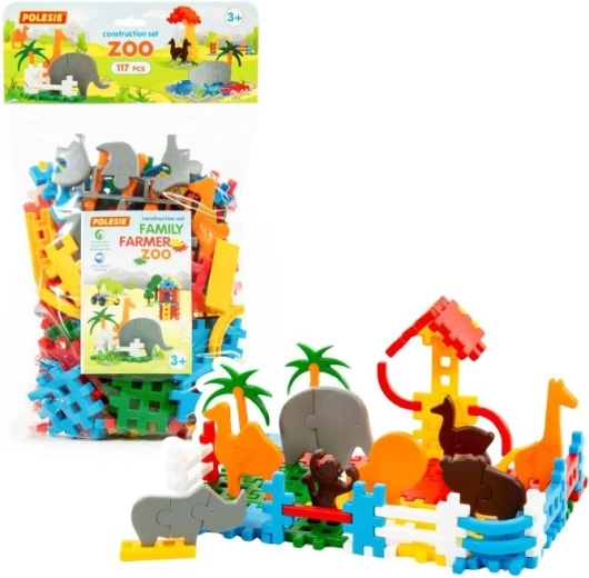 Konstrukcijski set Blok Zoo – 117 dijelova