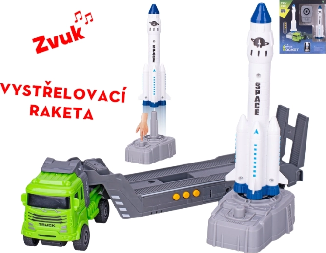 Kamion na inerciju s raketom i projektilom, sa zvukovima
