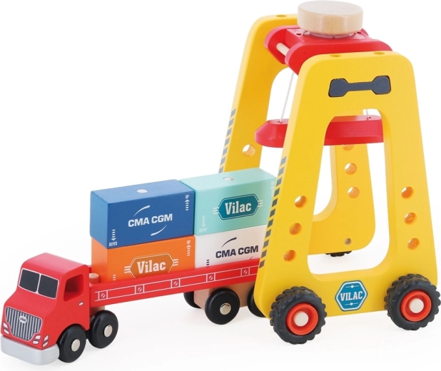 Truck and 4 magnetic containers in the package