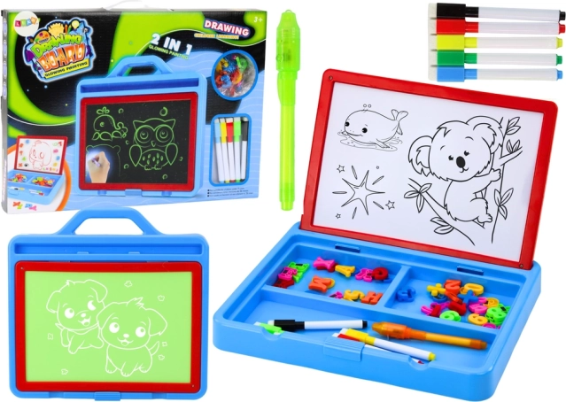Magnetična crtaća ploča 2u1 s crtanjem svjetlom