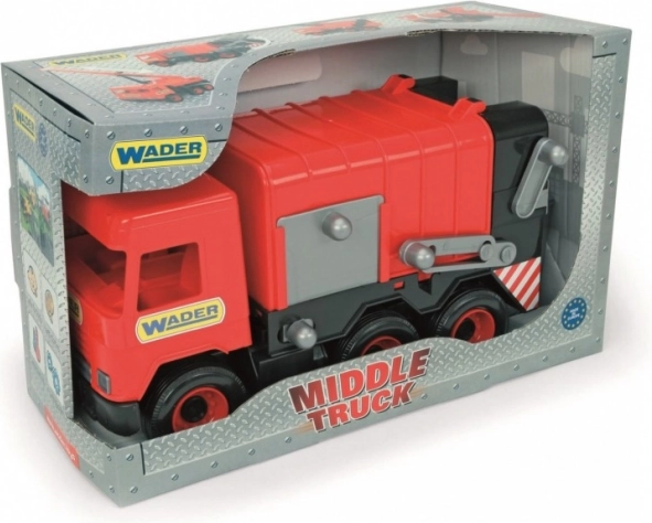 Crveni kamion za smeće MIDDLE TRUCK u kutiji WADER