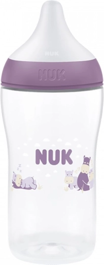 NUK Perfect Match bočica za bebe s kontrolom temperature hippo 260 ml