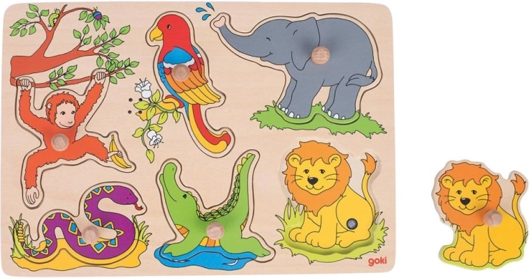 Zvučne drvene puzzle – glasovi životinja iz zoološkog vrta
