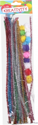 Creative Set of Chenilles and Pom Poms 30 pcs