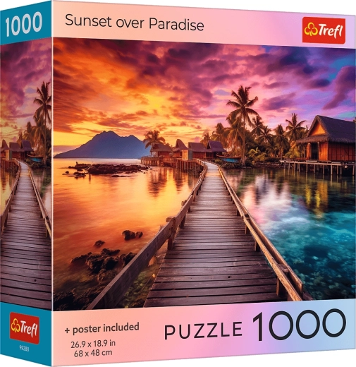 Trefl puzzle zalazak sunca nad rajem 1000 dijelova