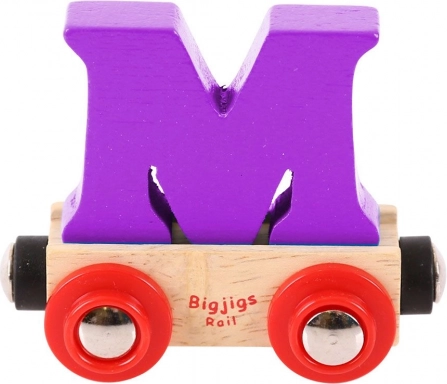 Drveni vagon s slovom M BIGJIGS RAIL