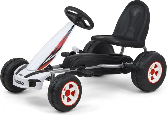 Pedalni karting Viper – Bijelo-crni