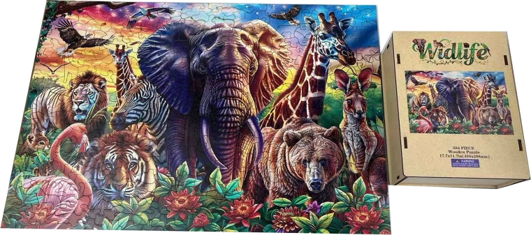 Wooden puzzle – wild nature