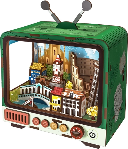 2Kids Toys 3D drvena slagalica retro TV Venecija