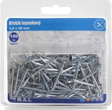 Pločasti čavli 40 × 2,8 mm, pocinčani (100 kom)