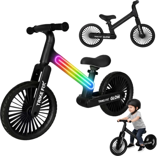 Trike Fix Glow LED Balance Bike – black