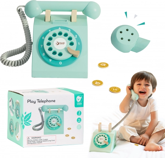 Drveni retro telefon za djecu CLASSIC WORLD