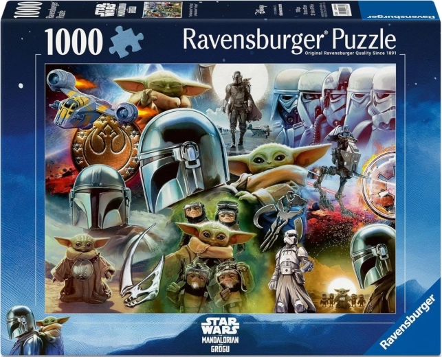Ravensburger puzzle Star Wars: Mandalorian i Grogu 1000 dijelova
