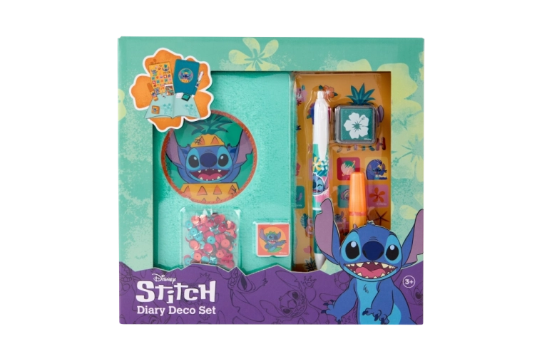 All-in-one: diary, pen, stickers, and stamps