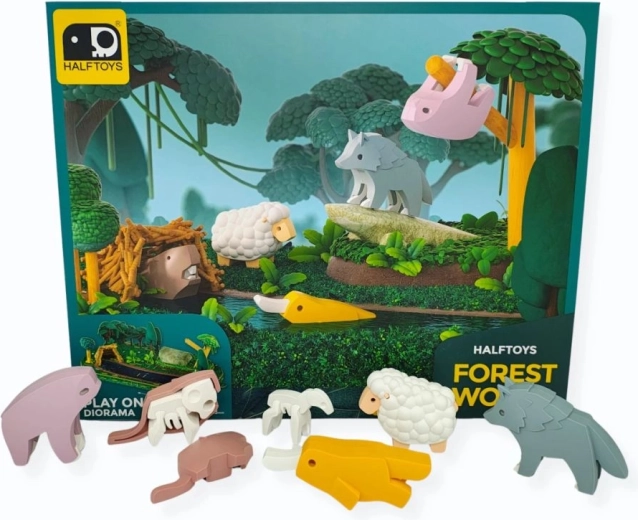 Magnetske figurice Half Toys – šumski svijet