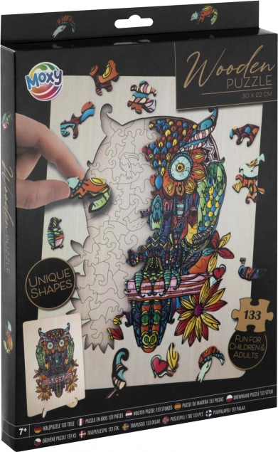Konture puzzle sova