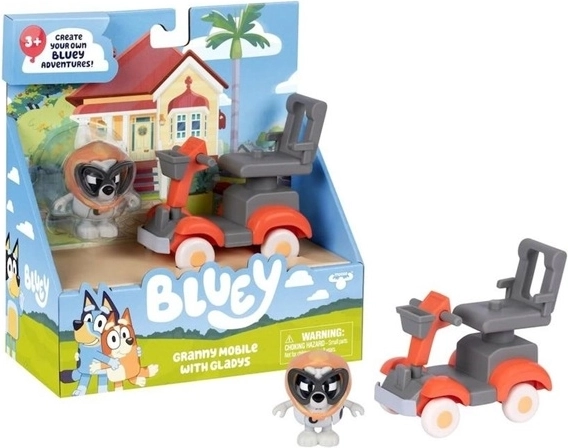 Bluey Vehicle Set with Grandma Muffin