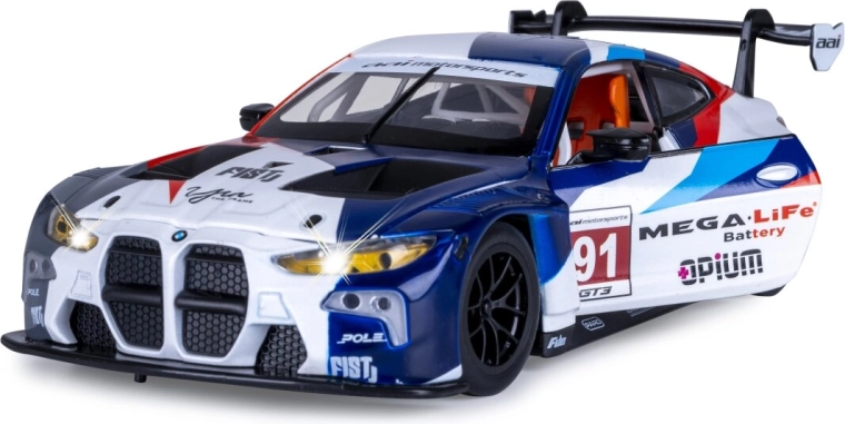 JAMARA BMW M4 GT3 racing model car 1:24 white with lights and sounds