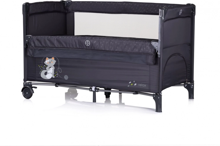 Chipolino prijenosni dječji krevetić Relax Anthracite