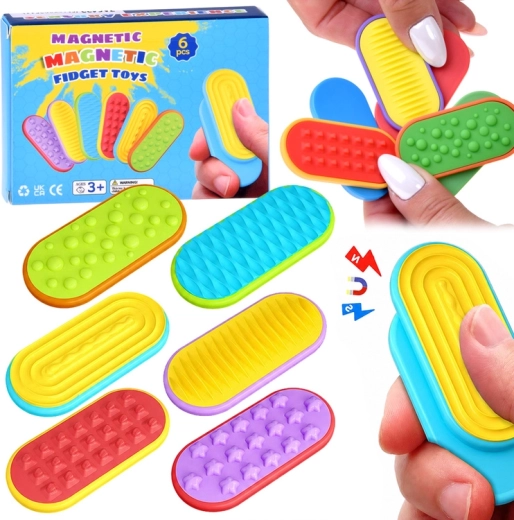 Magnetske senzoričke klizne fidget igračke – set 6 kom