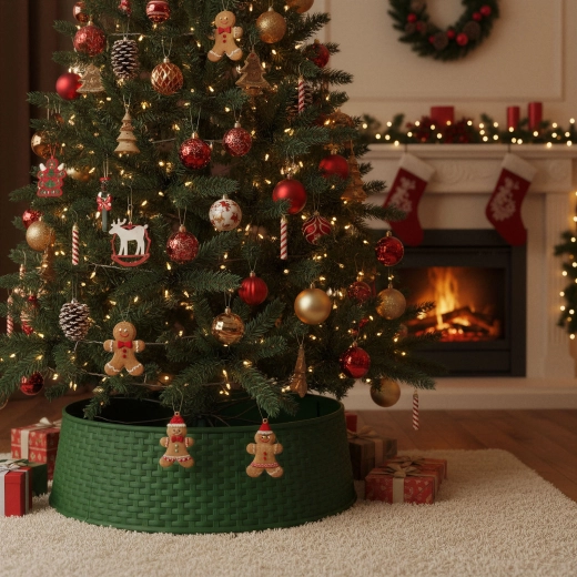Green Christmas Tree Stand Cover