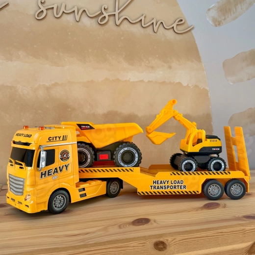 Loading with a fold-down ramp
