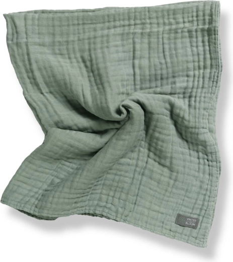 Vinter & Bloom organska muslinska dekica layered jade green - 1 kom