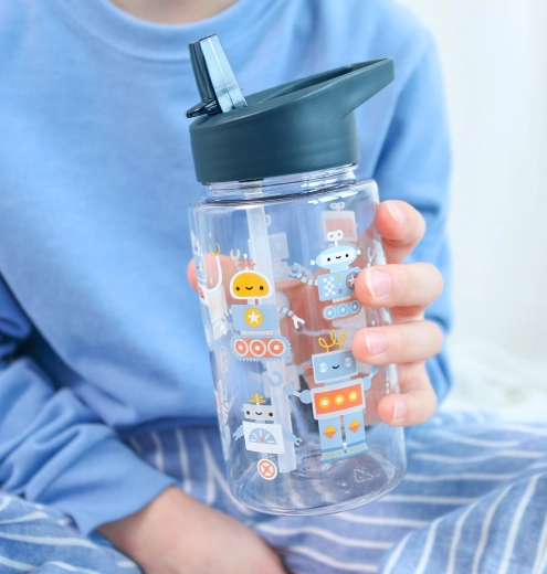 A Little Lovely Company dječja bočica za piće Roboti 450 ml
