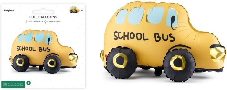 Stoјеći folijski balon Autobus 66 × 36 cm (mix)