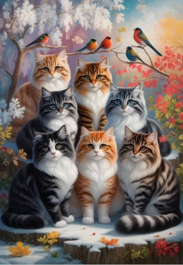 Alipson puzzle Mačja zima 1000 dijelova