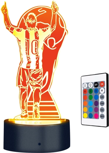 3D LED noćna lampica Lionel Messi šampion