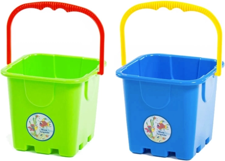 Kids’ sand buckets shaped like a fortress