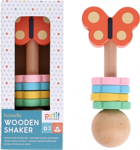 Drvena zvečkica Leptir od Petit Collage