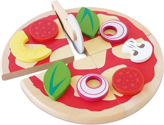 Wooden sliceable pizza for kids Le Toy Van
