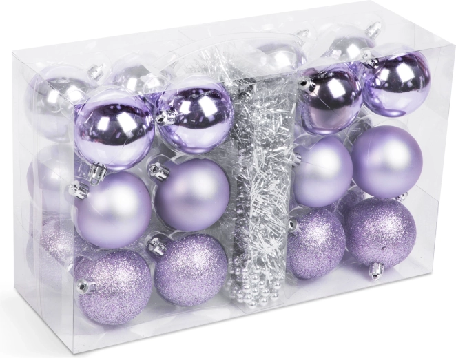 Purple Christmas Tree Ornament Set, 26 Pieces