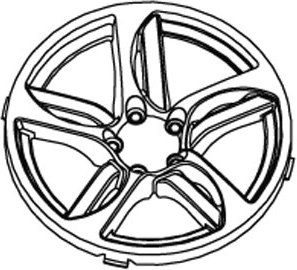 Rear wheel covers for the ride-on Lamborghini Murcielago (JAMARA) - set of 2 pcs