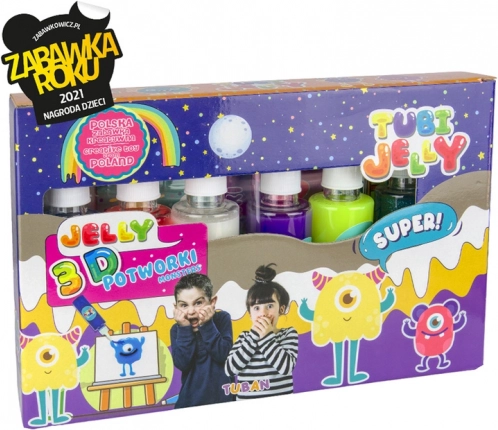 Kreativni set Tubi Jelly – gel figurice Čudovišta, 6 boja
