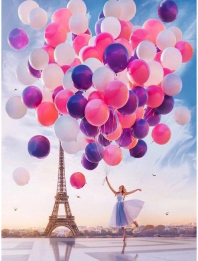 Diamond painting Colorful balloons 30 × 40 cm - 1 piece