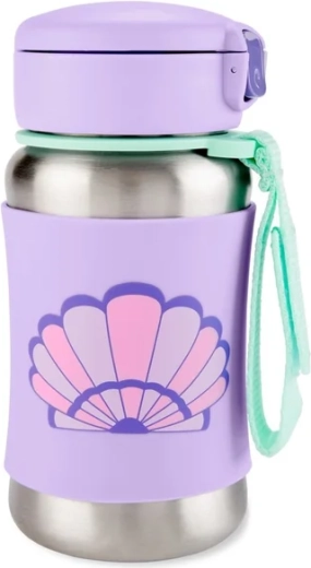 Skip Hop Spark Style nehrđajuća boca sa slamkom školjka 350 ml